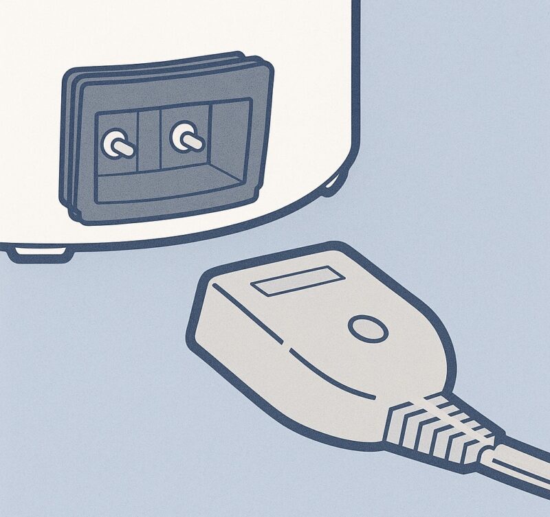 コードを近付けると磁石の力で簡単にくっつきます